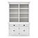 Halifax Buffet Hutch Unit with 8 Shelves, Classic White by Novasolo