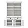 Halifax Buffet Hutch Unit with 8 Shelves, Classic White by Novasolo