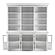 Halifax Hutch Unit w/6 Glass Doors in White by Novasolo