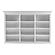 Halifax Hutch Unit w/6 Glass Doors in White by Novasolo