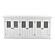 Halifax Hutch Unit w/6 Glass Doors in White by Novasolo
