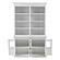 Halifax Hutch Unit w/4 Glass Doors in White by Novasolo