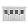 Halifax Hutch Unit w/4 Glass Doors in White by Novasolo