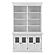 Halifax Hutch Unit w/4 Glass Doors in White by Novasolo