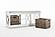 Halifax Bench & Basket Set, Classic White by Novasolo