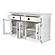 Halifax Classic Buffet with Glass Doors, Classic White by Novasolo