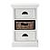 Halifax Bedside Storage Unit with Basket, Classic White by Novasolo