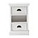 Halifax Bedside Storage Unit with Basket, Classic White by Novasolo