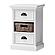 Halifax Bedside Storage Unit with Basket, Classic White by Novasolo