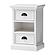 Halifax Bedside Storage Unit with Basket, Classic White by Novasolo
