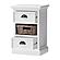 Halifax Bedside Storage Unit with Basket, Classic White by Novasolo