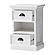 Halifax Bedside Storage Unit with Basket, Classic White by Novasolo