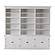 Halifax Triple-Bay Hutch Unit, Classic White by Novasolo