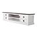 Halifax Accent Large ETU with 4 drawers, White Distress & Deep Brown by Novasolo