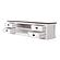 Halifax Accent Large ETU with 4 drawers, White Distress & Deep Brown by Novasolo