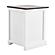 Halifax Accent Bedside Drawer Unit, White Distress & Deep Brown by Novasolo