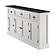 Halifax Contrast Buffet Console Table in White & Black by Novasolo