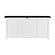 Halifax Contrast Buffet Console Table in White & Black by Novasolo