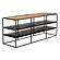 Rustika TV Stand Open Shelving 140cm, Rustic Boat Wood & Nordic Black by Novasolo