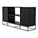 Rustika Sideboard 2 Doors Open Shelving, Rustic Boat Wood & Nordic Black by Novasolo