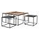 Rustika Nesting Coffee Table Set 100cm, Rustic Boat Wood & Nordic Black by Novasolo