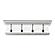 Halifax 4 Hook Coat Rack, Classic White by Novasolo