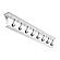 Halifax 8 Hook Coat Rack, Classic White by Novasolo