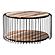 Barca Round Coffee Table 80cm, Natural Boat Wood by Novasolo