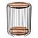 Barca Round Side Table, Natural Boat Wood by Novasolo