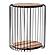 Barca Round Side Table, Natural Boat Wood by Novasolo