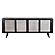 Nordic Mindi Rattan TV Dresser 4 Doors, Nordic Black by Novasolo