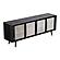 Nordic Mindi Rattan TV Dresser 4 Doors, Nordic Black by Novasolo