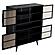 Nordic Mindi Rattan Buffet 4 Doors, Nordic Black by Novasolo