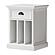 Halifax Bedside Table with Dividers, Classic White by Novasolo
