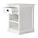Halifax Bedside Table with Shelves, Classic White by Novasolo