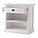 Halifax Grand Bedside Table with Shelves, Classic White by Novasolo