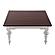 Provence Accent Square Coffee Table, White Distress & Deep Brown by Novasolo