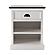 Halifax Accent Bedside Table with Shelves, White Distress & Deep Brown by Novasolo