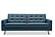 [Floor Sample] Nappa Sofa Bed Sleeper Blue w/Storage by Prestige Furnishings
