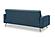 [Floor Sample] Nappa Sofa Bed Sleeper Blue w/Storage by Prestige Furnishings