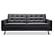 Nappa Sofa Bed Euro Sleeper Dark Gray with Storage by Prestige Furnishings