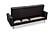Nappa Sofa Bed Euro Sleeper Dark Gray with Storage by Prestige Furnishings