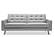 Nappa Sofa Bed Sleeper Light Gray w/Storage by Prestige Furnishings