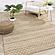 Naturals Light Oak Diamond Pattern Woven Jute Rug by Kalora