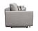Nord Mid-Century Modern Sleeper Sofa Silver with Storage by Prestige Furnishings