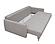 Nord Mid-Century Modern Sleeper Sofa Silver with Storage by Prestige Furnishings
