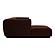 Zandro Left Sectional Warm Brown by Moe's Home Collection