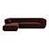 Zandro Left Sectional Warm Brown by Moe's Home Collection