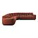 Roman L-Shaped Sectional Rust by Moe's Home Collection