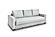 Country Modern Sofa Bed Sleeper (Queen Size) Perfect Light Gray by Prestige Furnishings